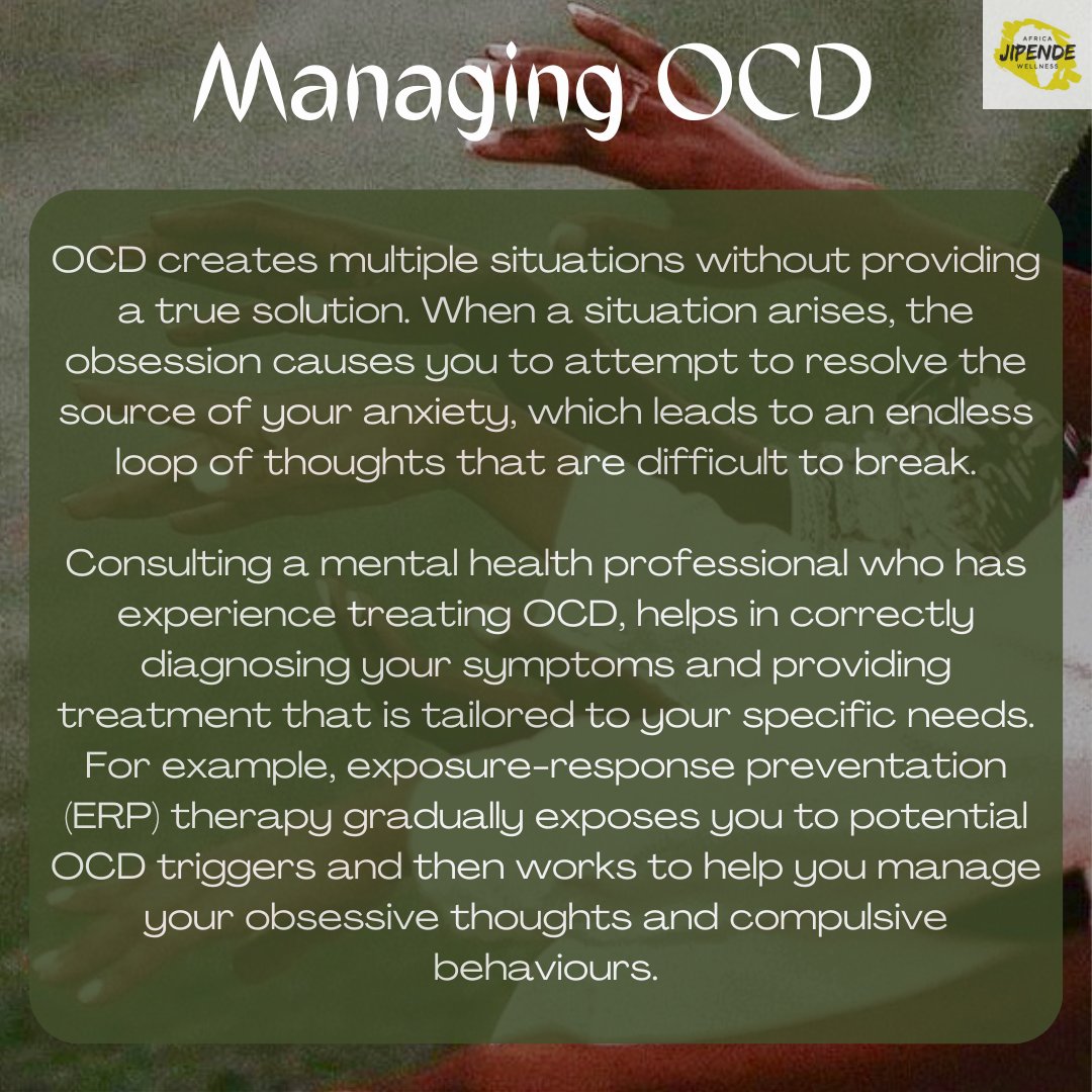 OCD is also known as Obsessive-compulsive disorder. In mental health OCD can be scary, time consuming or impairing. Feel free to DM us to share your thoughts and tales or ask for help.
