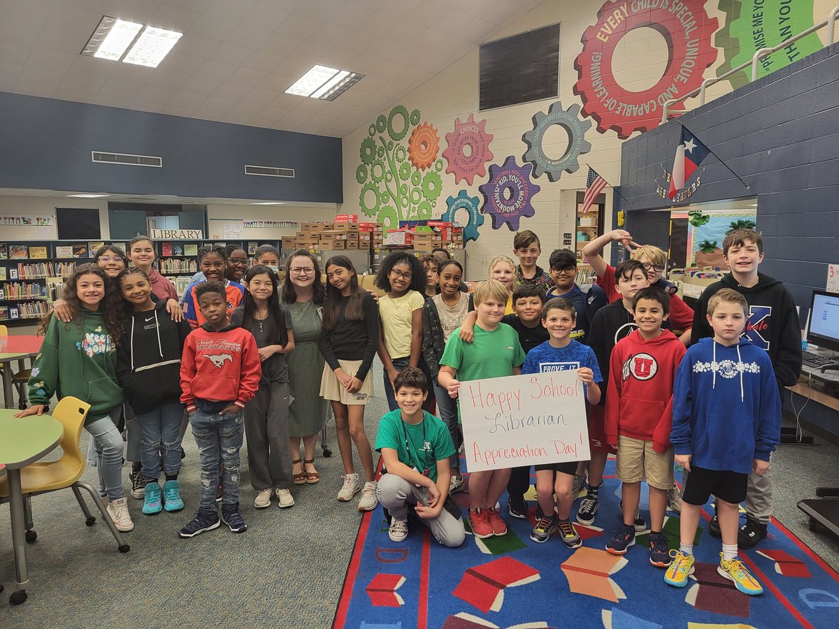 Lupe Riojas, M.Ed. (@riojaslupe) on Twitter photo We love our School Librarian! Thank you for being so passionate about our kiddos and reading! Happy Appreciation Day! <a href="/shene_benton/">Shené Benton</a> <a href="/KuehnleKISD/">Kuehnle Elementary</a> <a href="/KleinISD/">Klein ISD</a> We love our School Librarian! Thank you for being so passionate about our kiddos and reading! Happy Appreciation Day! <a href="/shene_benton/">Shené Benton</a> <a href="/KuehnleKISD/">Kuehnle Elementary</a> <a href="/KleinISD/">Klein ISD</a>