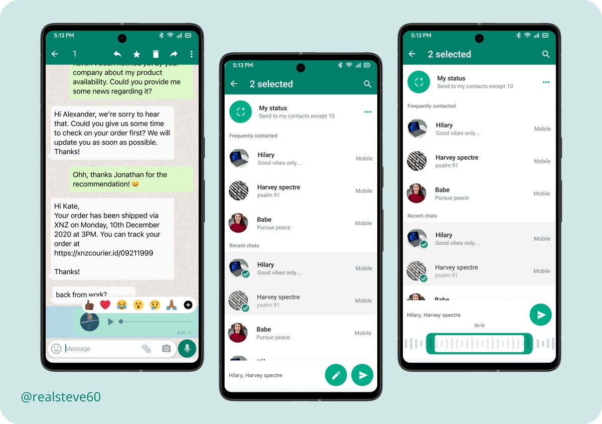 realsteve60's tweet photo. Hey everyone.sometimes we want to forward audio messages to friends and family but we do not want to send them as received or recorded on WhatsApp. So I designed an audio editing UI feature that would help.
@Daviowhite  @DaveyHert 
#uidesign #uiux https://t.co/jhqfXZ2RCZ