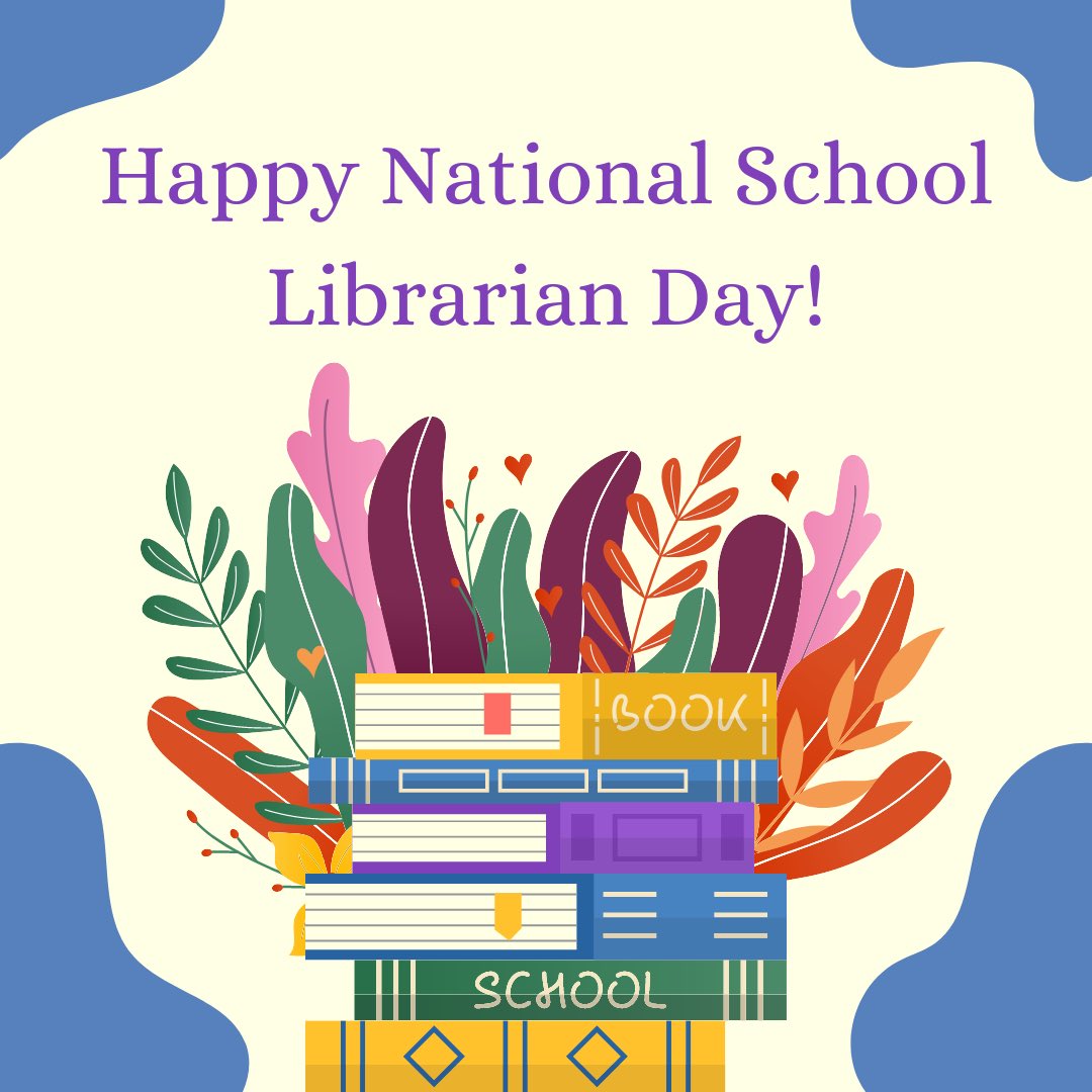 Happy #NationalSchoolLibrarianDay to all of my librarian friends! 
#LibrariesChangeLives