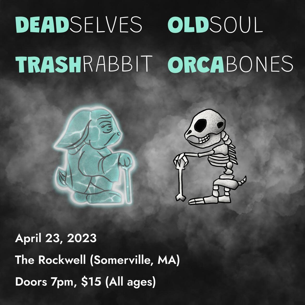 Sunday April 23 we are playing the biggest show of our lives at The Rockwell in the miraculous city of Boston with legendary DIY hitmakers <a href="/oldsoulMA/">oldsoul</a>, <a href="/OrcaBones/">Orca Bones</a>, and Trash Rabbit, my absolute dream lineup in DIY's best city. Please please be there.