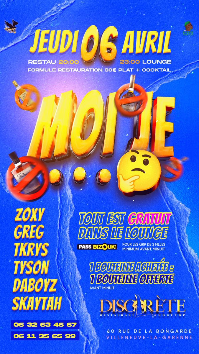 Mario_tzwazo's tweet image. Ce jeudi à la #discrete 
@DjDaboyz @DjTysonShow @DJ_ZOXY_ @DjTkrys @DjSkaytah @DjGregParis au platine