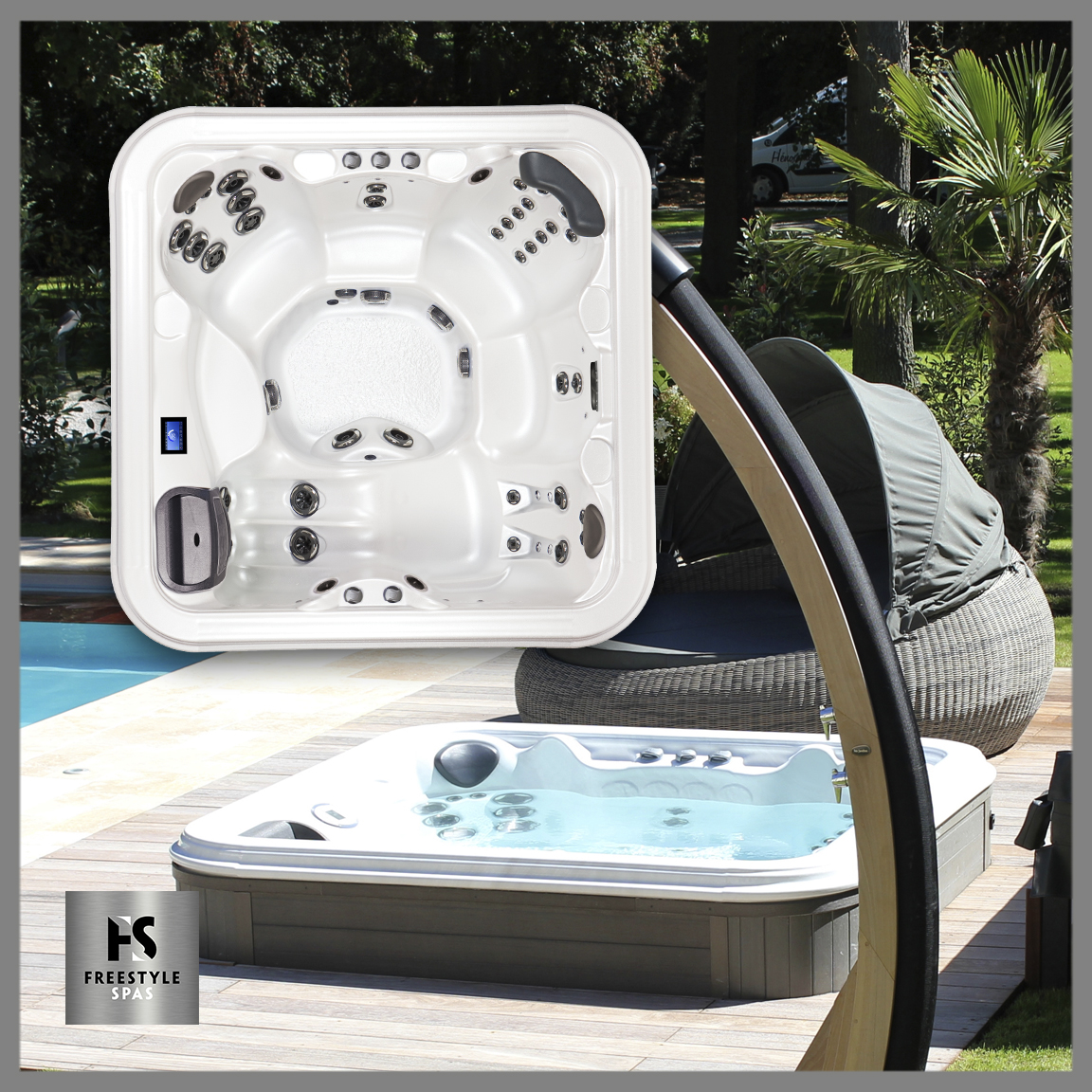 Outdoor season is upon us! If you are looking for the ultimate therapy &amp; entertainment machine for your backyard, slip into our Freestyle 502. From the comfortable pillows supporting your head, to the premium audio system &amp; relaxing LED lighting, no detail has been overlooked.