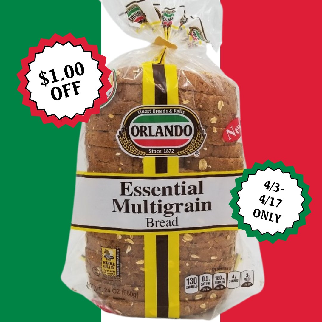 OrlandoBaking's tweet photo. The sale on our amazing Essential Multigrain bread starts today!! 🍞 We are thinking you should stock up to make amazing heart healthy. ❤️

#essentialmultigrain #orlandobakingcompany #cleveland #breadlover #buonappetito https://t.co/u888qdLgdB