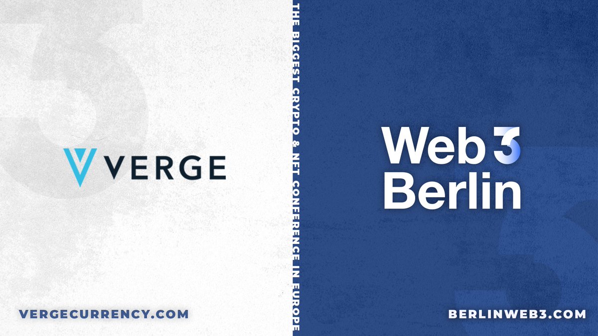 Web3 Global (@web3globalmedia) on Twitter photo π Let's all welcome <a href="/vergecurrency/">VergeCurrency $XVG | $XVGETH | $XVGPOL</a> as a new partner of #Web3Berlin!
π‘οΈ Verge provides the security of blockchain-based payments to everyday users with easy-to-use software tailored to real-life needs and applications
π See you in Berlin! π Let's all welcome <a href="/vergecurrency/">VergeCurrency $XVG | $XVGETH | $XVGPOL</a> as a new partner of #Web3Berlin!
π‘οΈ Verge provides the security of blockchain-based payments to everyday users with easy-to-use software tailored to real-life needs and applications
π See you in Berlin!