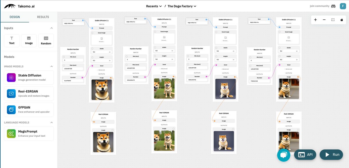 Takomo_ai's tweet photo. 🧵 1/4 - Since Doge is a thing on Twitter today, I decided to use the power of our Takomo AI Pipeline Builder to create "THE DOGE FACTORY" ⬇️ #Doge #AI https://t.co/wehEQMWR2q