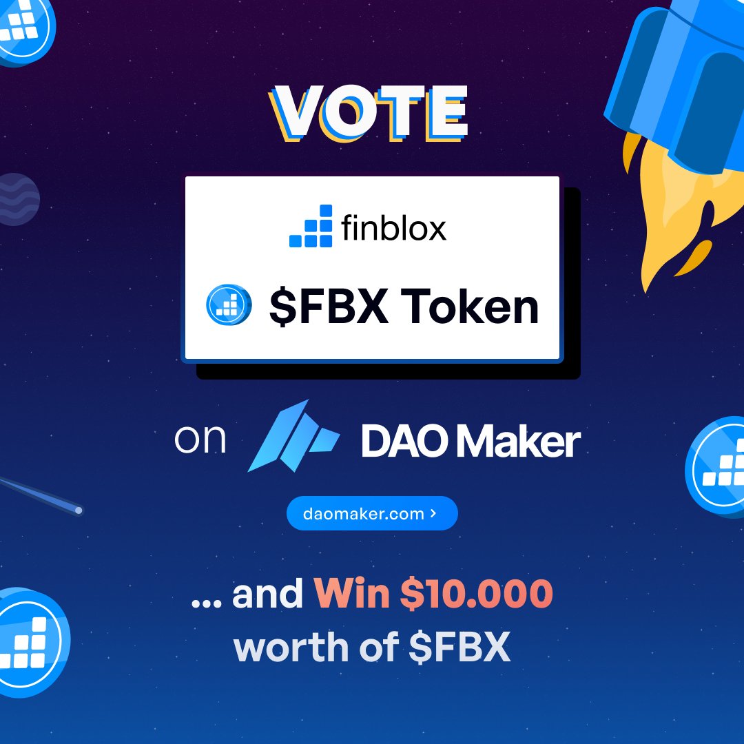 finblox's tweet photo. HOTTT 🔥! @TheDaoMaker voting for Finblox is now LIVE!

Airdrop Pool: $10,000 worth of $FBX!
Vote Now! https://t.co/vGb65Nx2ja

More assets you have in your wallet, the bigger your airdrop is!

The vote lasts 7 days
VOTE for $FBX and lets make it happen!

#PowerUpwithFBX #IDO https://t.co/zPro5MSQ33