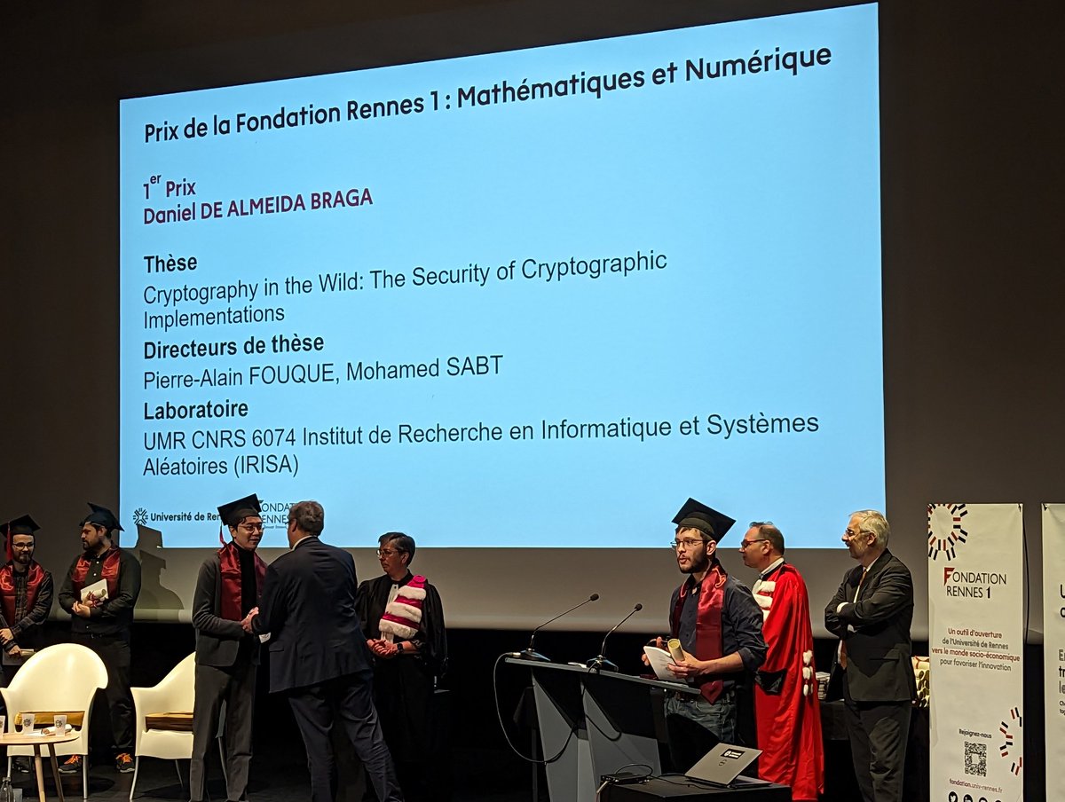 Fantastic news!
<a href="/faulst/">Daniel De Almeida Braga</a> got the First Prix
 of the @FondationR1