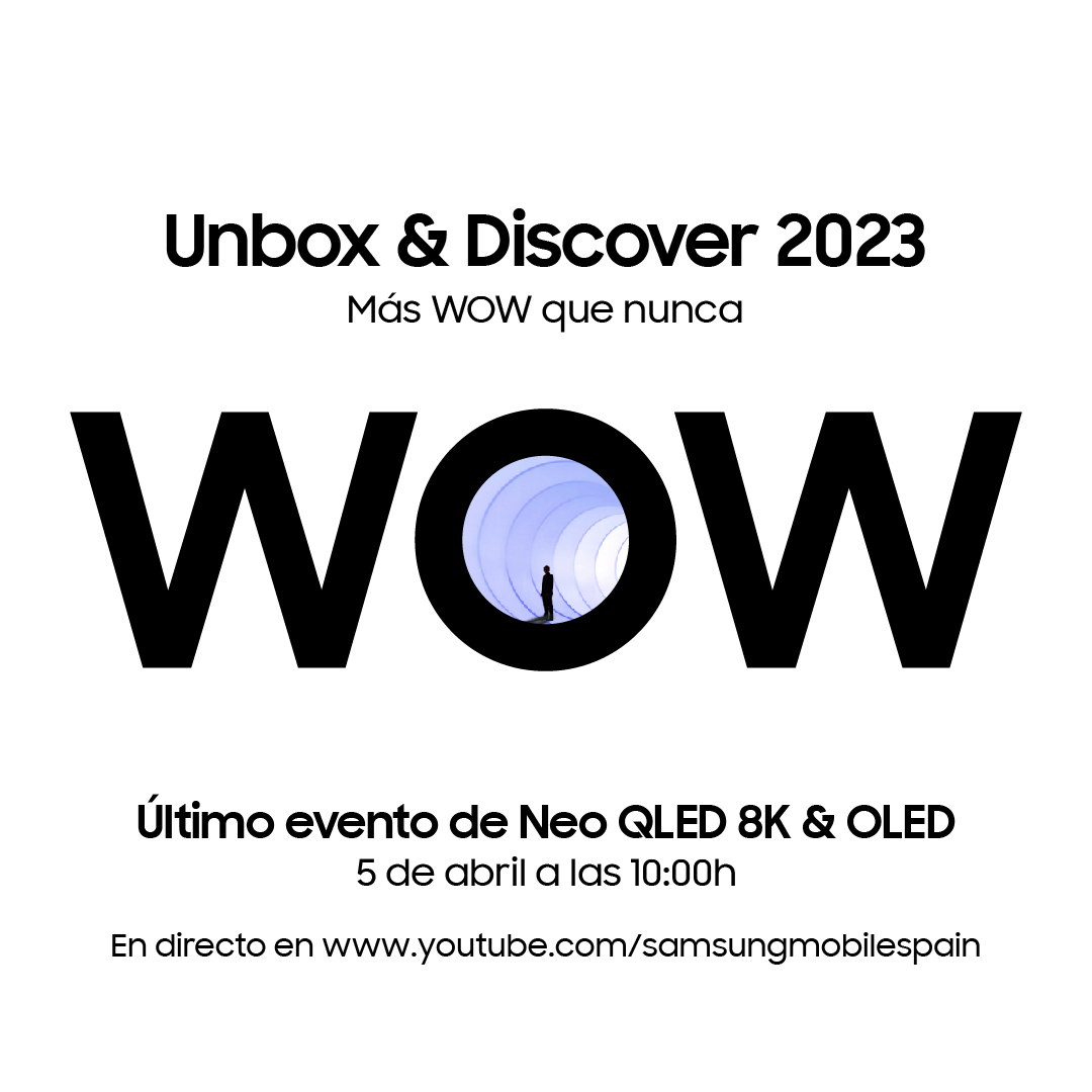 SamsungEspana's tweet photo. ¿Preparado para conocer las nuevas #NeoQLED8K & #SamsungOLED 2023📺?
🔴En DIRECTO a las 10.00h en nuestro canal de YouTube👇👇
Más WOW que nunca 😍
#Samsung #SamsungTV #MoreWOW