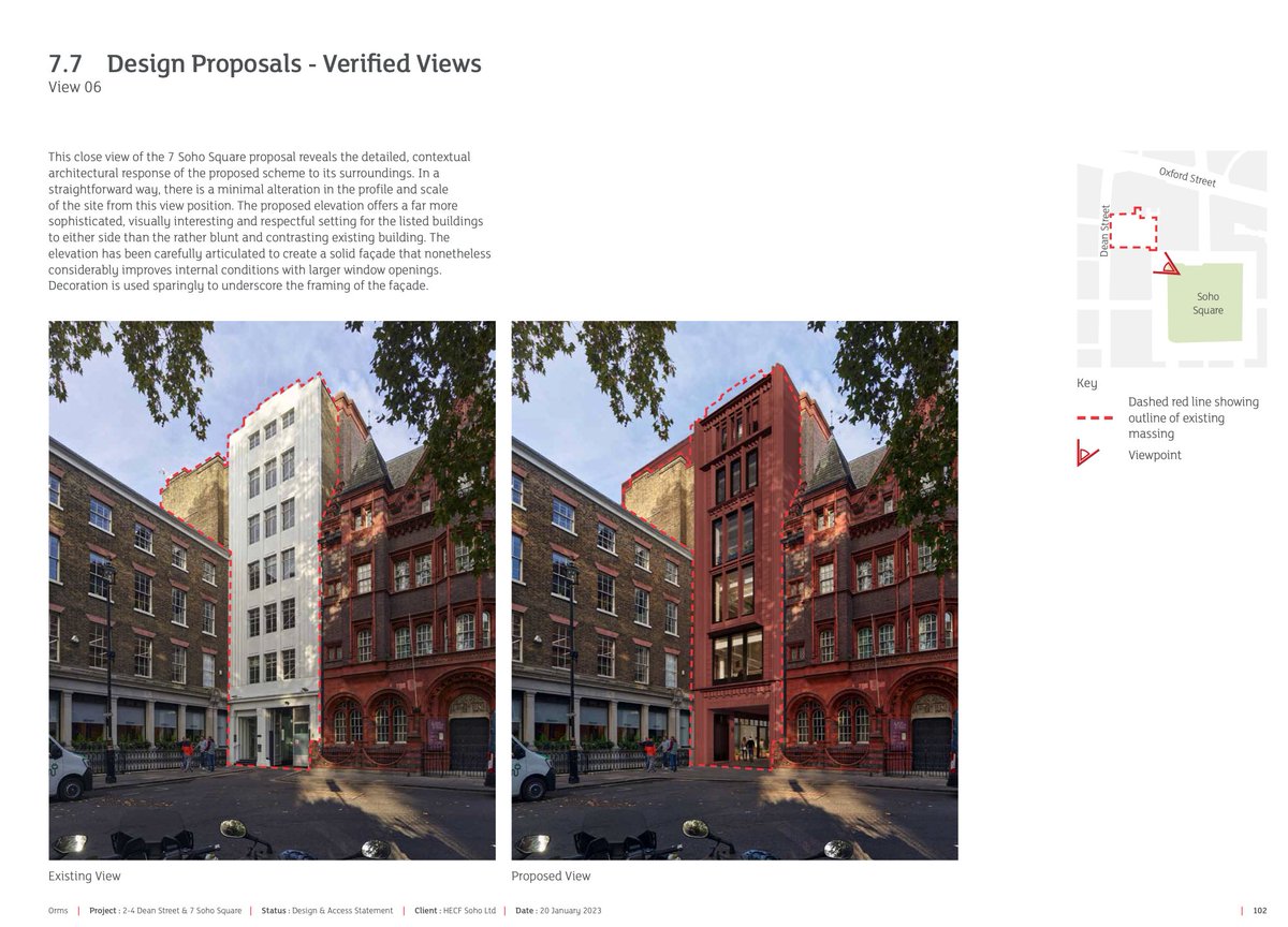 sohosocietyw1's tweet image. The Society is objecting to the demolition of 7 Soho Square, a 1930&apos;s Art Deco building, as part of the scheme that would also see the loss of Tesco from Dean Street.  E-mail the council if you agree centralplanningteam@westminster.gov.uk, REF 23/00484/FULL