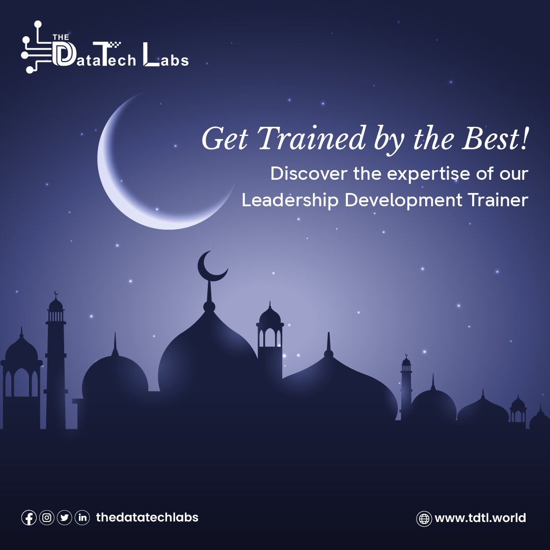 Our Leadership Development and Soft Skills Trainer, brings a wealth of knowledge and experience to our training programs. 
Registration Link - forms.office.com/r/AJ1dfKy9BB
#LeadershipDevelopment #ExpertTrainers #ramadan  #RamadanMubarak #Thedatatechlabs #Ramadan2023  #Dubai #uae