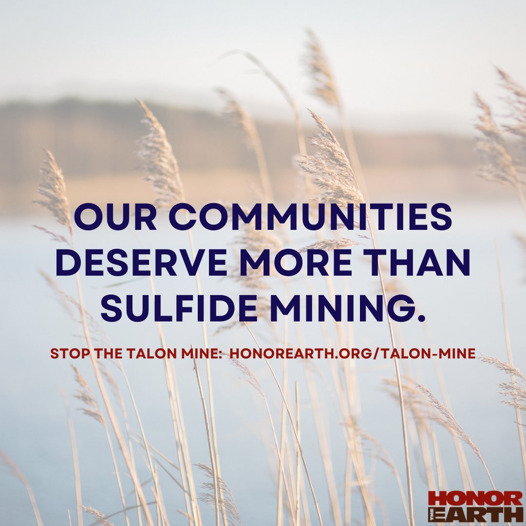 📢 Our communities are not disposable! We deserve a future free from polluted land, water, and air. The Tamarack Talon Mine proposal will endanger clean water and public health in MN. The time to act is now! Sign the petition to protect our homeland: buff.ly/3Fh9ou6