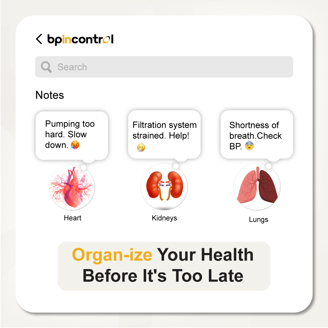ControlBp's tweet photo. A World Health Day message for you ⚠️
Take #care of your body, listen to the signals, and
organ-ize your health to keep #bpincontrol 👌🏻
#ControlMeinHai #WorldHealthDay #Hypertension
#HealthForAll #HighBloodPressure https://t.co/PI8sGM14Dr