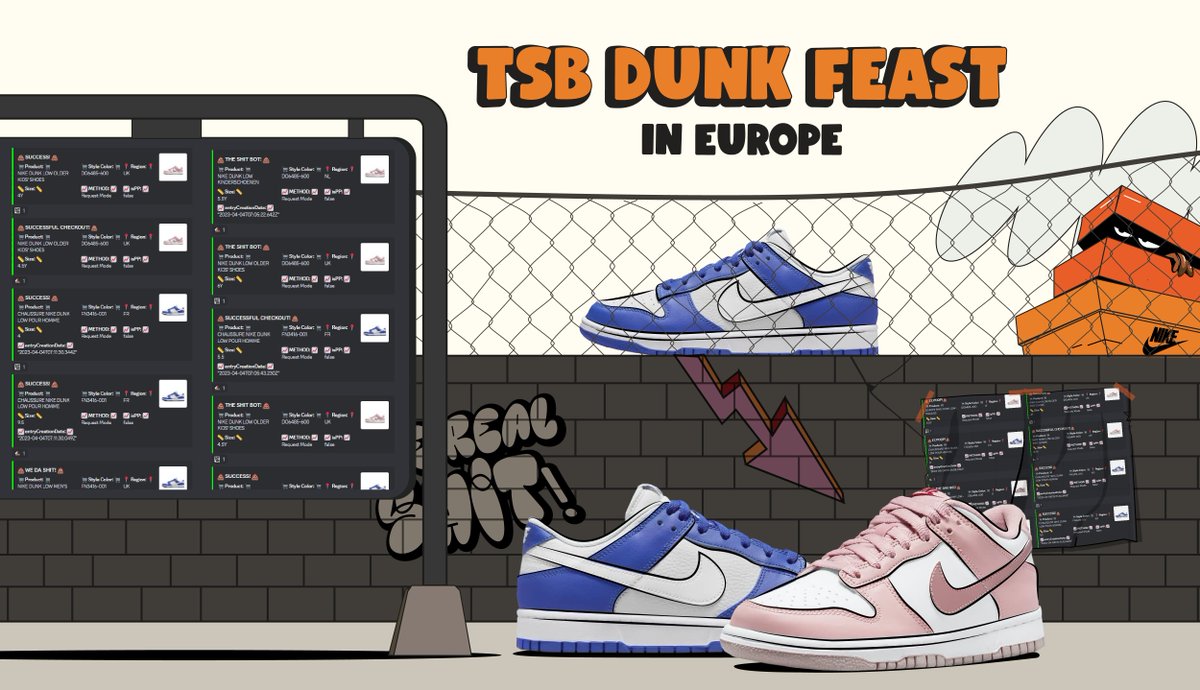 What a colorful morning for our people in Europe! Copping them pink and blue dunks so casually, before we feast on more serious heat SOON💩