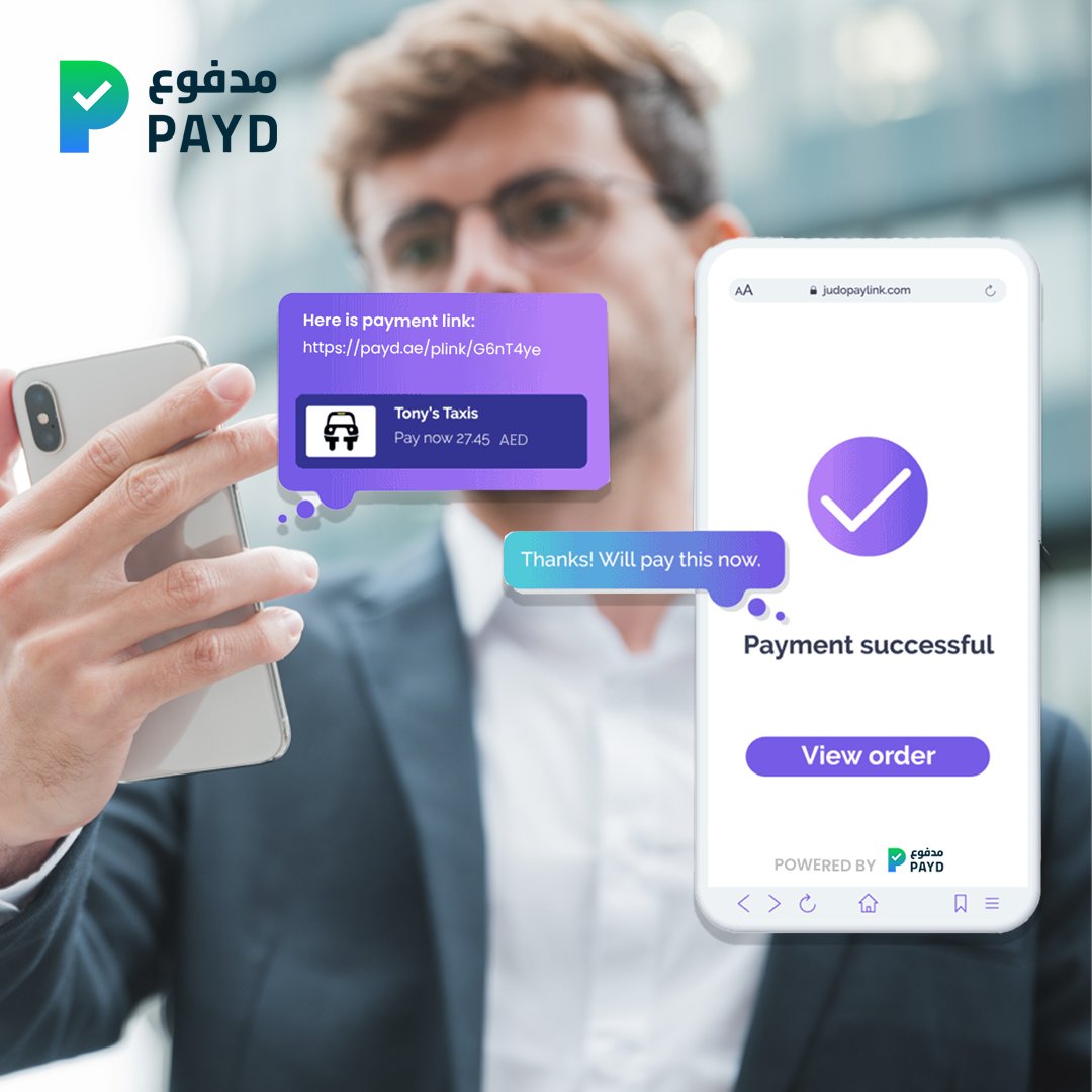 Receive payments as simple as 1-2-3. Just send the payment link to your client and all they have to do is click to proceed.

#PAYD #PAYDAE #FinTech #FinTechNews #FinTechStartup #Payment #PaymentGateway #PaymentSolutions #PaymentSystem #Dubai #UAE #PaymentLinks

#مدفوع