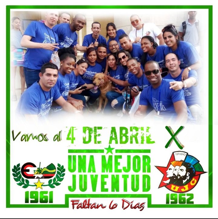 Creer en los jóvenes es ver en ellos, además de entusiasmo, capacidad; además de energía, responsabilidad..."
#UnaMejorJuventud #CubaCoopera #CubaPorLaVida #CubaPorLaSalud <a href="/cubacooperaven/">Brigada Médica Cubana en Venezuela</a> <a href="/MINSAPCuba/">Ministerio de Salud Pública de Cuba</a> <a href="/DiazCanelB/">Miguel Díaz-Canel Bermúdez</a> <a href="/japortalmiranda/">José Angel Portal Miranda</a> <a href="/CastellonJanoi/">Misión Médica Cubana Estado Portuguesa</a> <a href="/UJCdeCuba/">UJC de Cuba</a>
<a href="/DeZurdaTeam_/">DeZurdaTeam 📳</a>