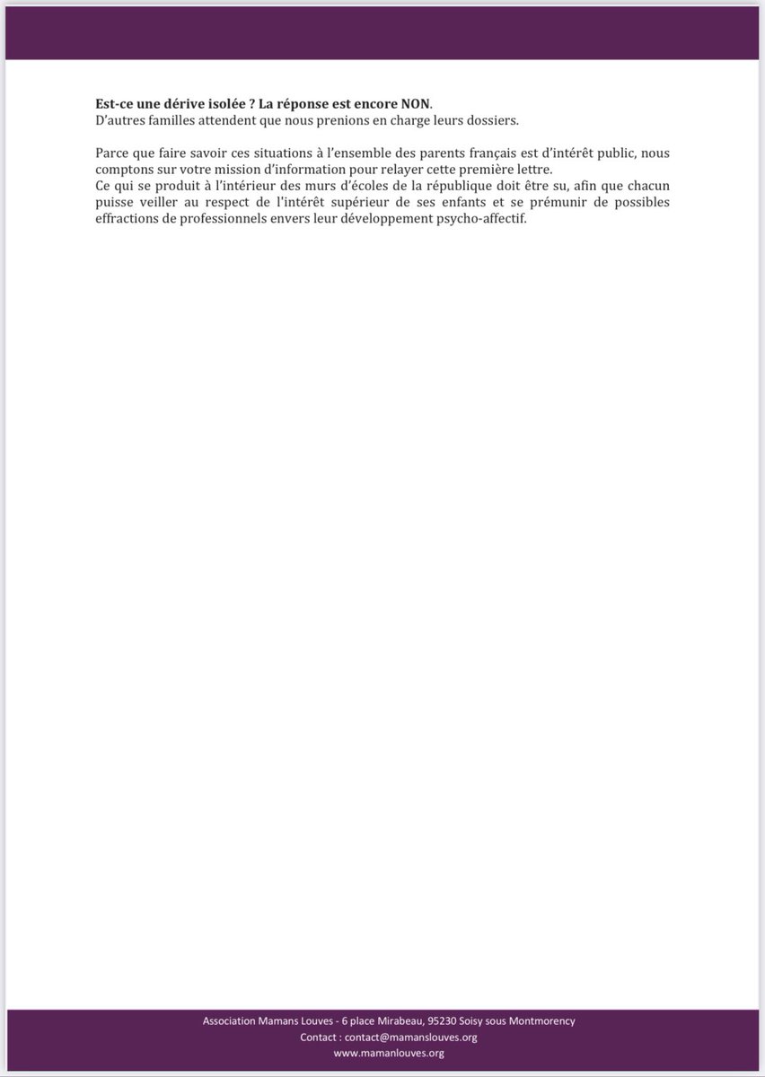 MamansLouves's tweet photo. Communiqué de Presse 📄
📎Graves dérives lors de séances d’éducation à la sexualité dans les écoles françaises.
📢Les parents doivent savoir et l’Éducation Nationale prendre ses responsabilités.@PapNdiaye https://t.co/2qEV4rAjoT