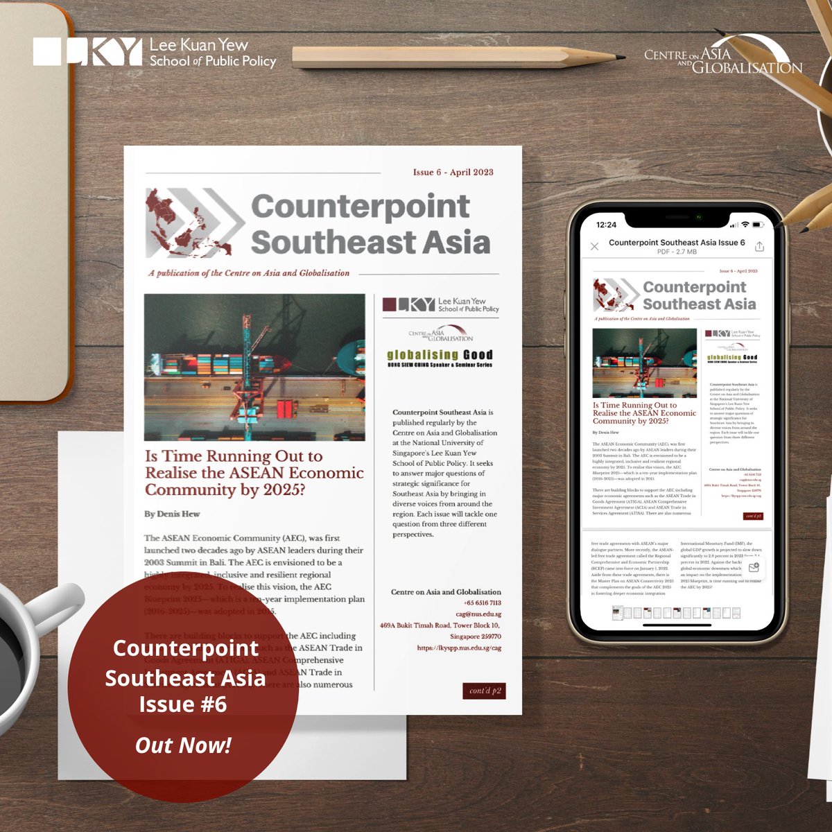 CAG_LKYSPP's tweet photo. New #CounterpointSEA Issue 6 is out!
Featuring insightful essays by Julia Tijaja (ASEAN Secretariat 2015-21), Jean Clarisse Carlos (@PIDS_PH) & Aekapol Chongvilaivan (@ADB_HQ) on “Is Time Running Out to Realise the ASEAN Economic Community by 2025?”
🔗: https://t.co/OWtBjvhUgk https://t.co/vzpVrbp3eR