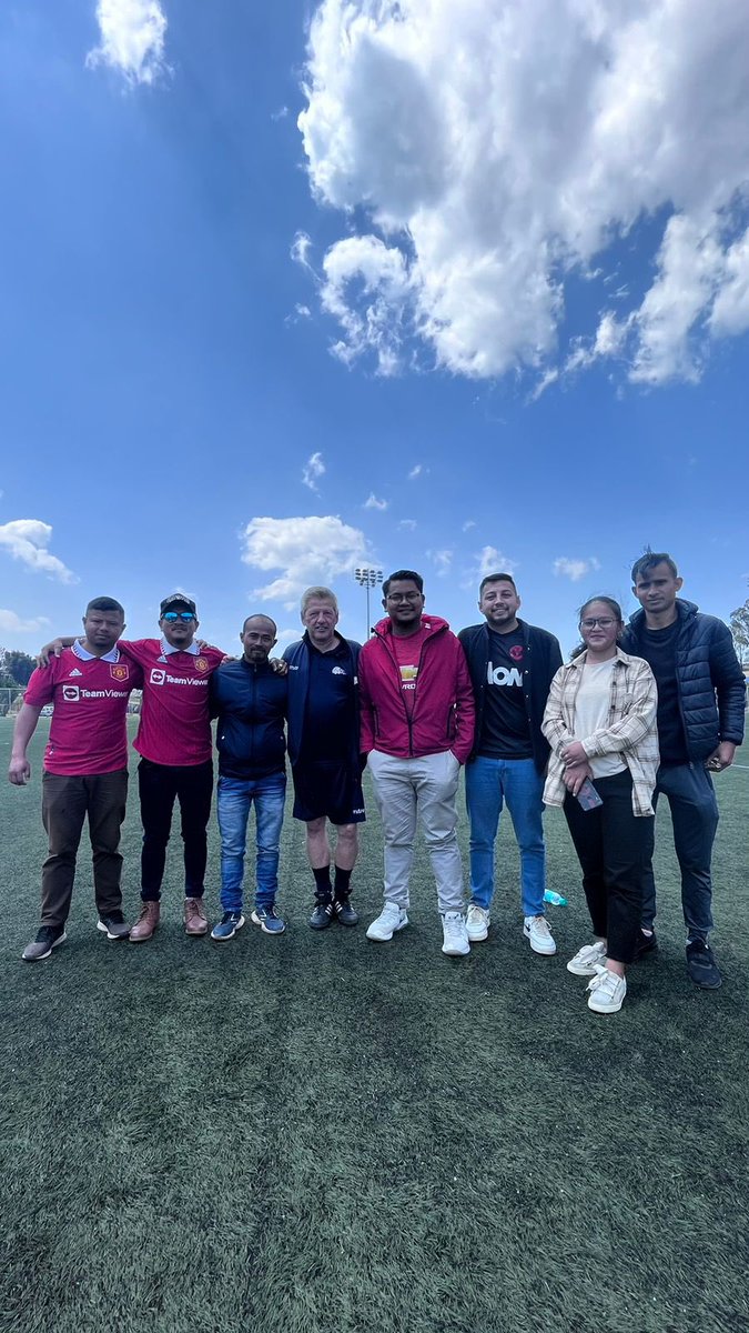 MUSC_ShgMeg's tweet photo. Our Members along with the Legendary Jasper Olsen 

@ManUtd  

#Mufc #MUFC_FAMILY #Shillong #Muscs #MUSCSM https://t.co/nqzhusSEOV