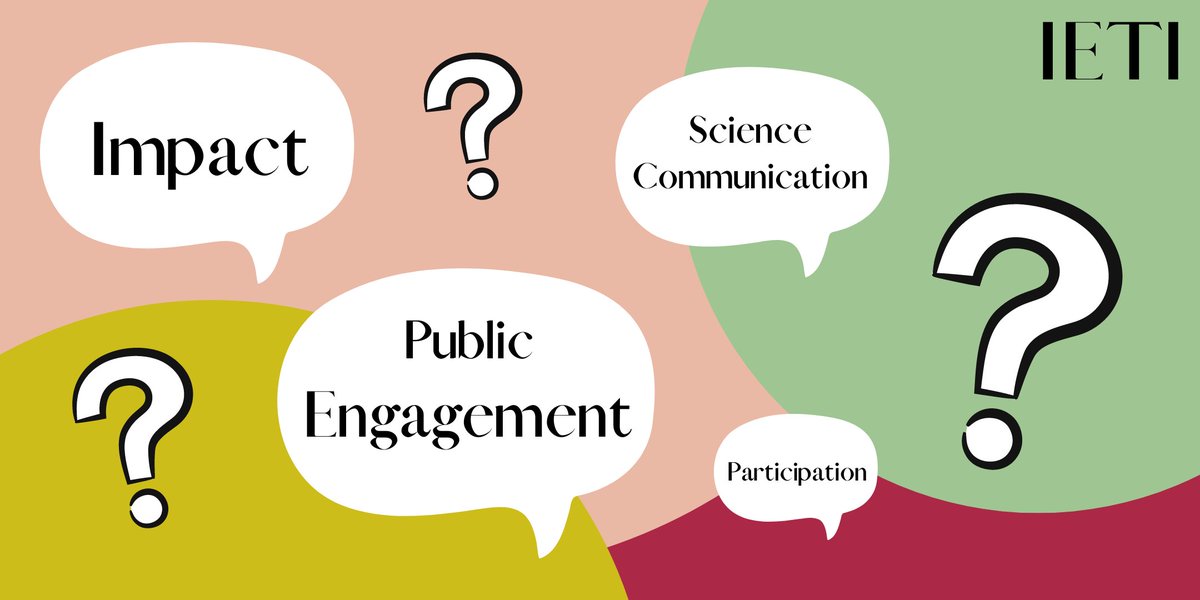 💡 What is your understanding of #Terms like #PublicEngagement #Impact #ScienceCommunication #Participation #Transfer #Transdisciplinarity #CitizenScience #Cocreation #EngagedResearch #KnowledgeTransfer #KnowledgeExchange?

🙌 Leave your thoughts in the thread below!