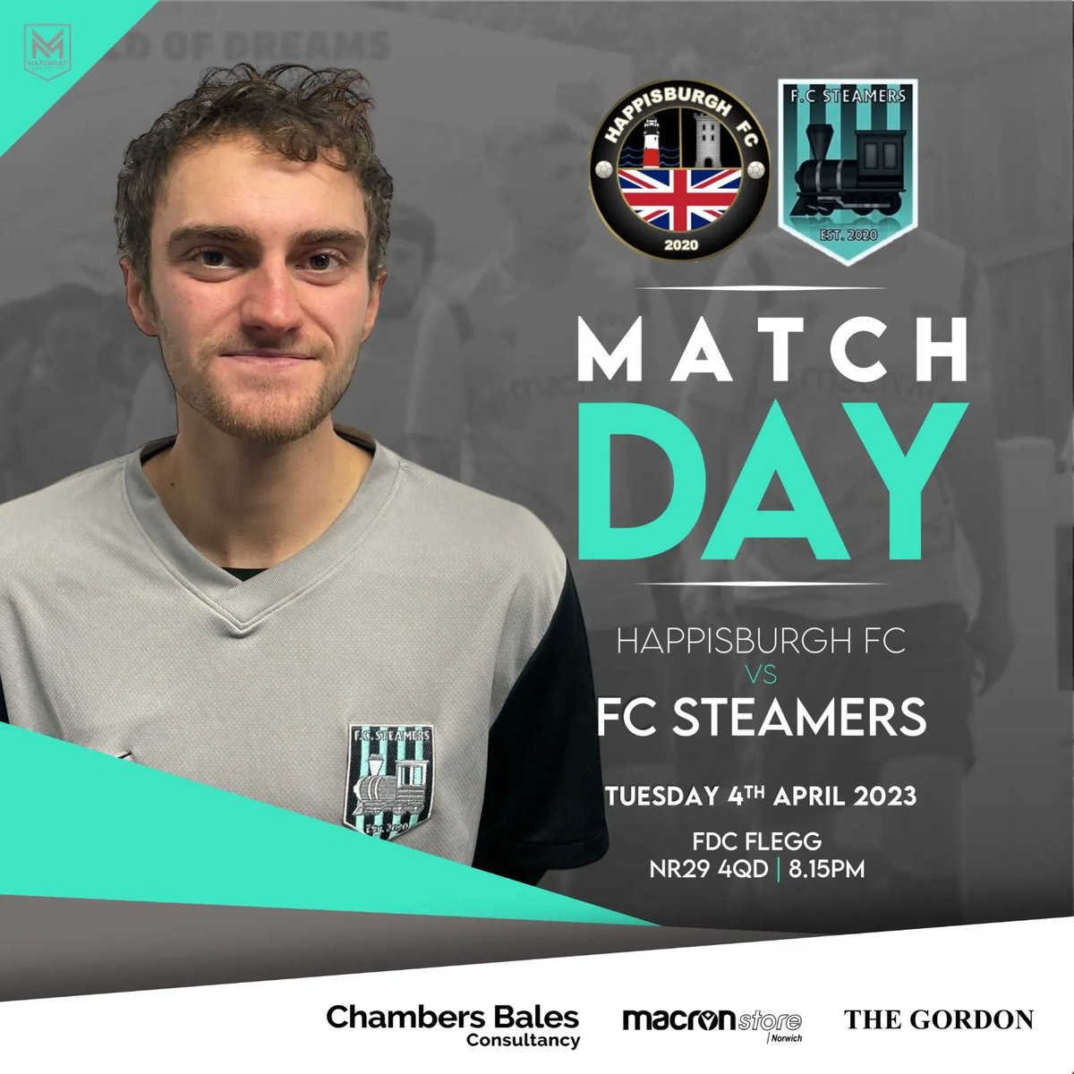 Tuesday = Match Day 😋 

Tonight we’re playing <a href="/Happisburgh20/">Happisburgh Football Club</a> at <a href="/theFDCflegg/">The FDC @ Flegg</a>  with an 8.15 kick off. 

Whack NR28 4QD in maps and come and support the boys 🗺️

#Steamers 🚂🚂🚂