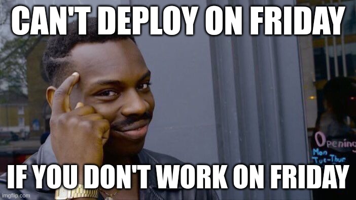 erkiferenc's tweet photo. The four-day workweek is a great practical implementation of no deploy Fridays. https://t.co/Jo1yj15hSl