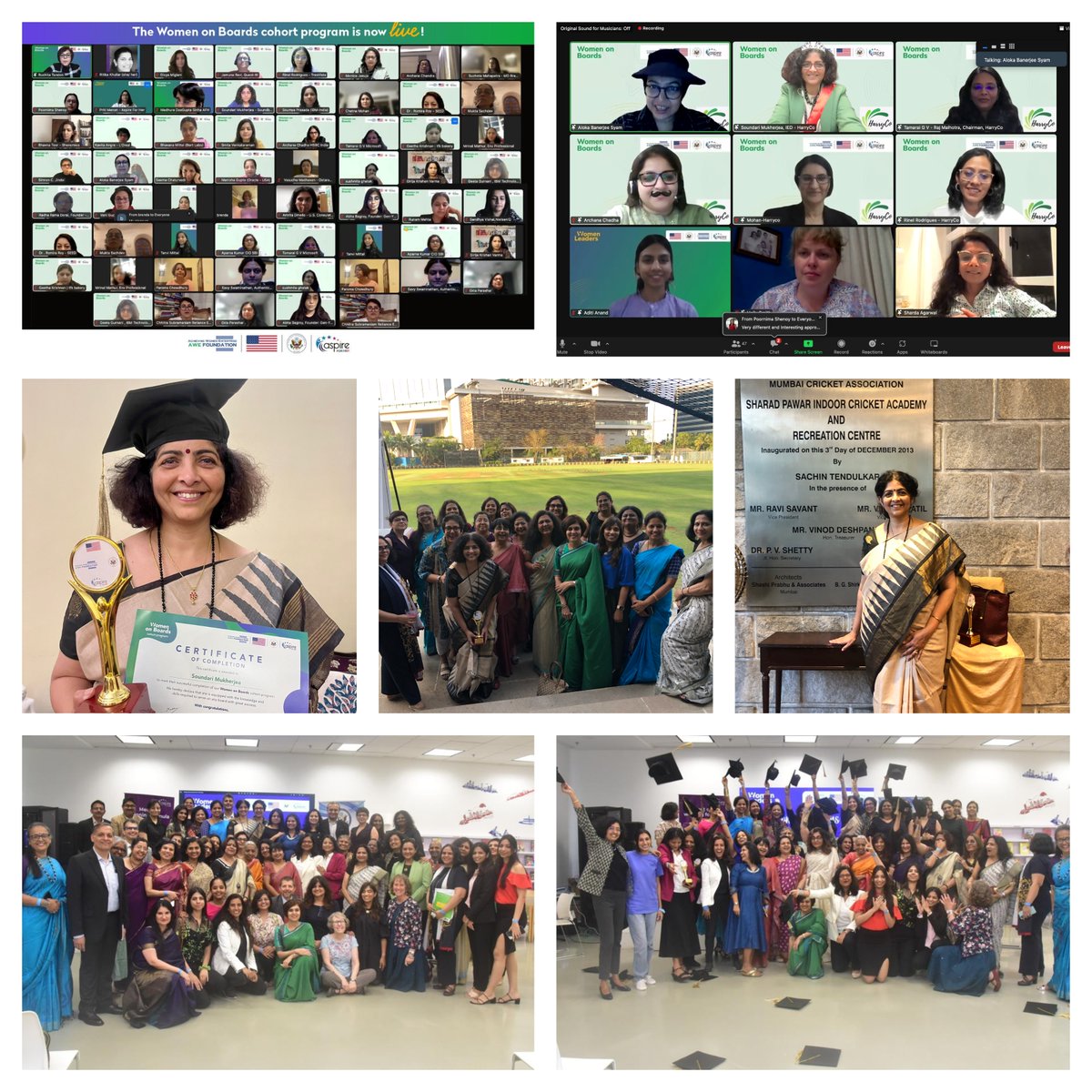 It was indeed a very special day - a day to remember, a day of celebration with the cohort at the Graduation ceremony for the #WomenOnBoards program, organised by <a href="/her_aspire/">Aspire For Her</a>  in coordination with AWE Funds and  @USAandMumbai
#equality #boardroom #corporategovernance