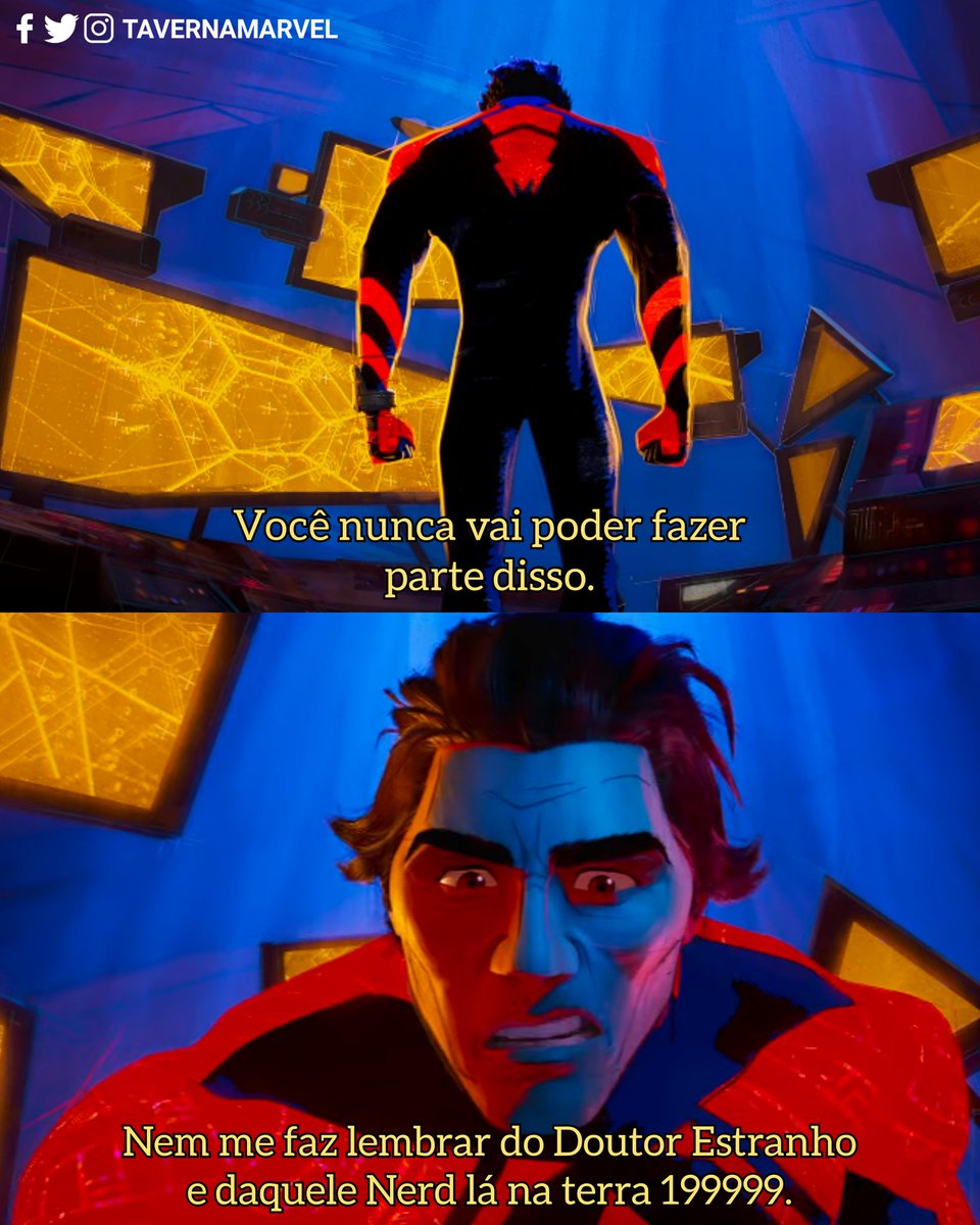 TavernaMarvel's tweet photo. 🚨Os eventos de Spider-Man: No Way Home e o MCU são referenciados no novo trailer de 'Spider-Man: Across The Spider-Verse'.

#SpiderManAcrossTheSpiderVerse https://t.co/18qreCtCjr