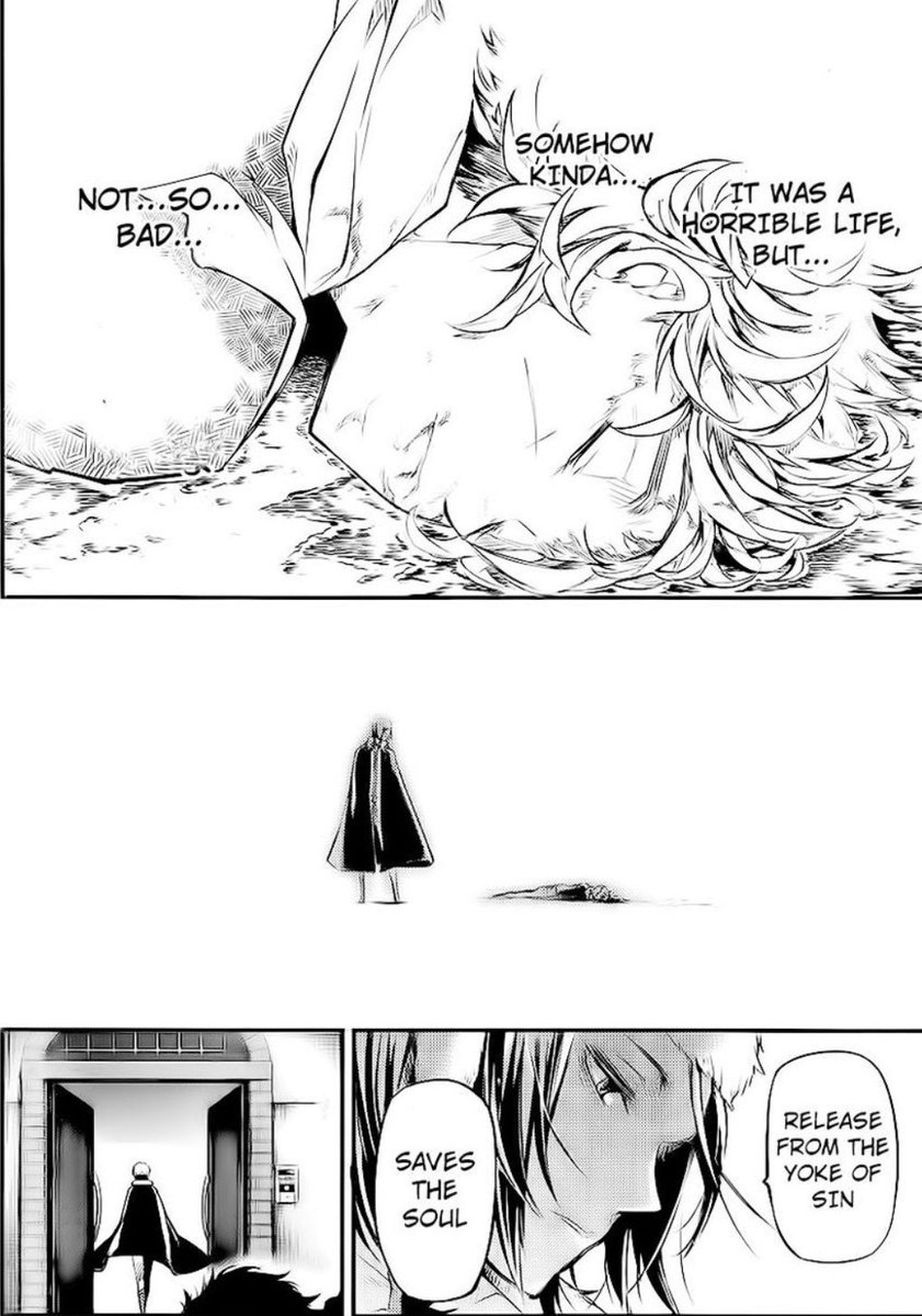 The God of Death metaphor for Fyodor is so peculiar actually, especially coming from Sigma

Especially the "those who give in to temptation" and "keeping a peaceful smile" parts reminds me a bit of how Fyodor's victims often die from his ability