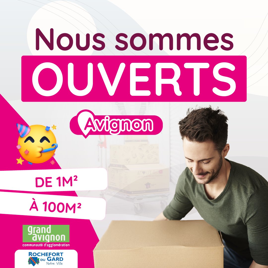 Atoutbox's tweet image. 🎉Ouverture de notre nouveau Garde-Meuble à Rochefort-du-Gard🎉

Stockez sereinement en toute sécurité et simplicité !

✅1 à 100m²
✅Particuliers &amp;amp; Professionnels
✅24/24h surveillance
✅Chariots en libre-service 

📍 Retrouvez-nous sur Google Maps :  bit.ly/3U8ylhc