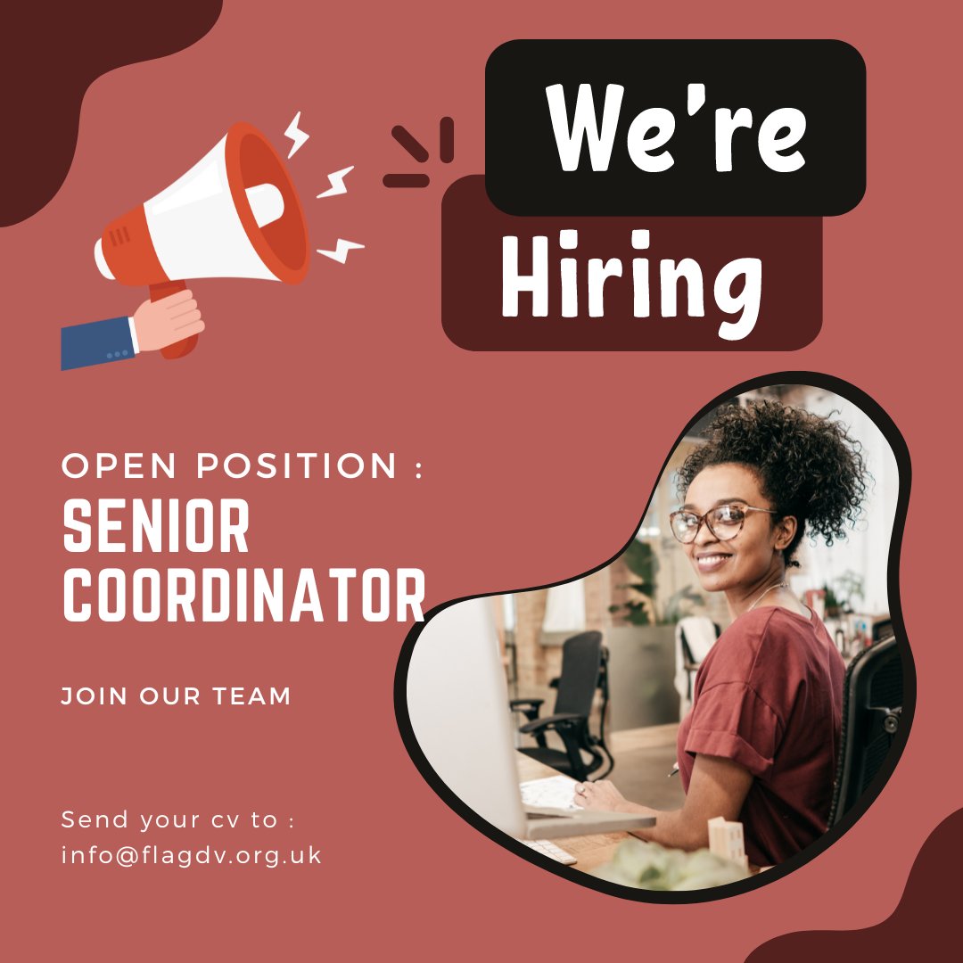 FLAG DV is #Recruiting 
We're looking for a dynamic, experienced line manager to help provide a high-quality frontline service  &amp; provide line management to the legal advice clinic team. 
If you're interested visit  flagdv.org.uk/join-us
#jobopportunity #career #jobsearch