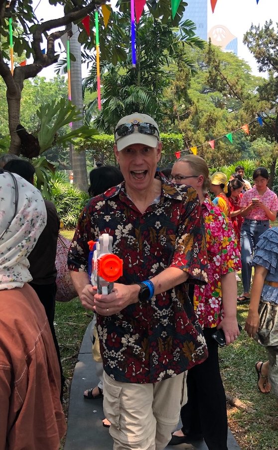 USAmbThailand's tweet photo. Here @USEmbassyBKK we started #Songkran early and with a blast! Huge thank you to the local staff who did an amazing job organizing a truly fun event! It was a fabulous, joyous time. Hope everyone has a great Songkran and healthy, prosperous &amp; wonderful new year! –BG #190ThaiUS https://t.co/jZscVT7khP