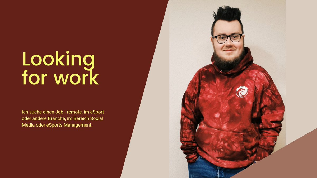 CivlovCedric's tweet photo. Auch wenn ich weiterhin bei @RoyalBlue_GG bin, möchte ich mich nach bezahlten Stellen umschauen.
Kurze Vita:
- 6 Monate Head of LoL
- 3 Monate Team Manager
- Jahrelange Erfahrung auf gängigen Social Media Plattformen
- 2 Jahre FFF &amp; lokal Politik 
- bisschen e-commerce
@lft_prime https://t.co/w33yQho5A9
