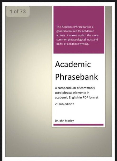 res_plan2's tweet photo. اثناء كتابة البحث باللغة الانجليزية قد يصعب علينا ايجاد الكلمة المناسبة للجملة بنك الكلمات والعبارات مفيد لكل طالب وباحث يسعى الى استخدام الكلمات الاكاديمية المناسبة لكل فقره.  ملف رائع كان عوناً لي في كتابة ابحاثي .... احفظه❤️
 https://t.co/sovf3OQ6th…
#أفكار_البحثية https://t.co/I9Htb0lCWS