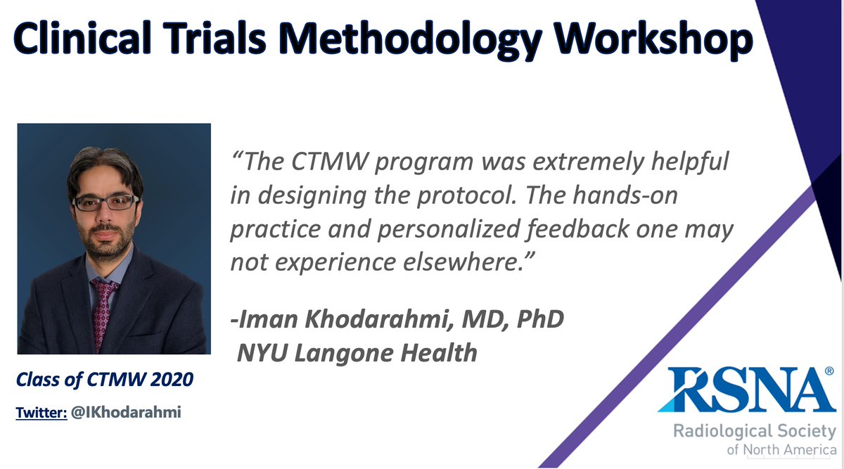 #CTMW 2024 applications are open! Write your clinical trial with help of senior radiologists, radiation oncologists, nuclear medicine physicians, and statisticians. rsna.org/CTMW  Deadline is July 1 @IKhodarahmi @RSNA