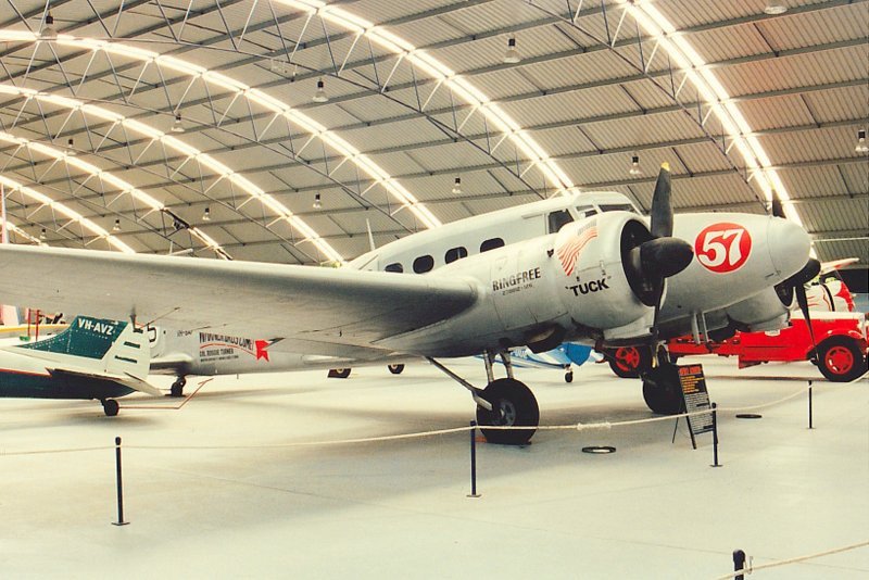 FlyJipe's tweet photo. This #AvroAnson was used in the Australian television miniseries #TheGreatAirRace as a "stand-in" to represent the #Boeing247 flown by #RoscoeTurner in the #MacRobertsonAirRace. https://t.co/y7MQVxm6iA