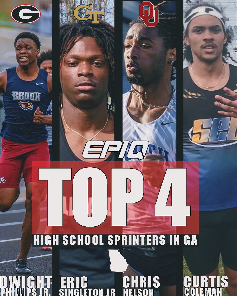 EPIQTV (@epiqtv) on Twitter photo EPIQ Top 4 sprinters in Georgia
<a href="/DwightP_2024/">Dwight Phillips, Jr.</a> 10.26 <a href="/GeorgiaFootball/">Georgia Football</a>
<a href="/chrisnelsonr/">Chris🎒</a> 10.28 <a href="/OU_Athletics/">Oklahoma Sooners</a>
<a href="/curtiscoleman/">Curtis Coleman</a> 10.34
<a href="/EricSingletonJ2/">Eric Singleton Jr.</a> 10.35 <a href="/GeorgiaTechFB/">Georgia Tech Football</a> EPIQ Top 4 sprinters in Georgia
<a href="/DwightP_2024/">Dwight Phillips, Jr.</a> 10.26 <a href="/GeorgiaFootball/">Georgia Football</a>
<a href="/chrisnelsonr/">Chris🎒</a> 10.28 <a href="/OU_Athletics/">Oklahoma Sooners</a>
<a href="/curtiscoleman/">Curtis Coleman</a> 10.34
<a href="/EricSingletonJ2/">Eric Singleton Jr.</a> 10.35 <a href="/GeorgiaTechFB/">Georgia Tech Football</a>