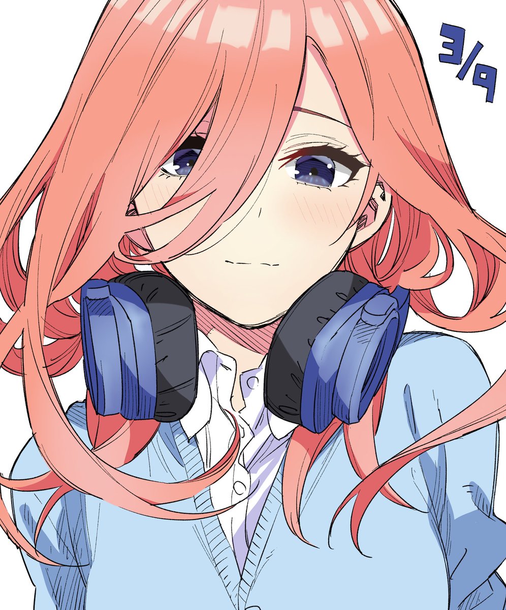 taa🎧漫画好きさんがTwitterに投稿した中野三玖(五等分の花嫁)のイラスト。