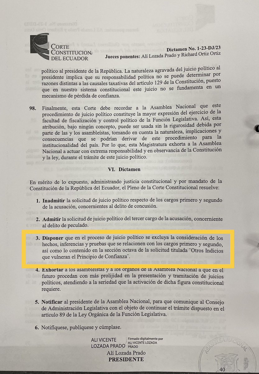 FamiliasTelecom's tweet photo. @MoniPalaciosZ @LassoGuillermo Por enésima vez Asambleísta @MoniPalaciosZ, la @CorteConstEcu dispuso en su dictamen 👇 https://t.co/WXSPmPU5dR
