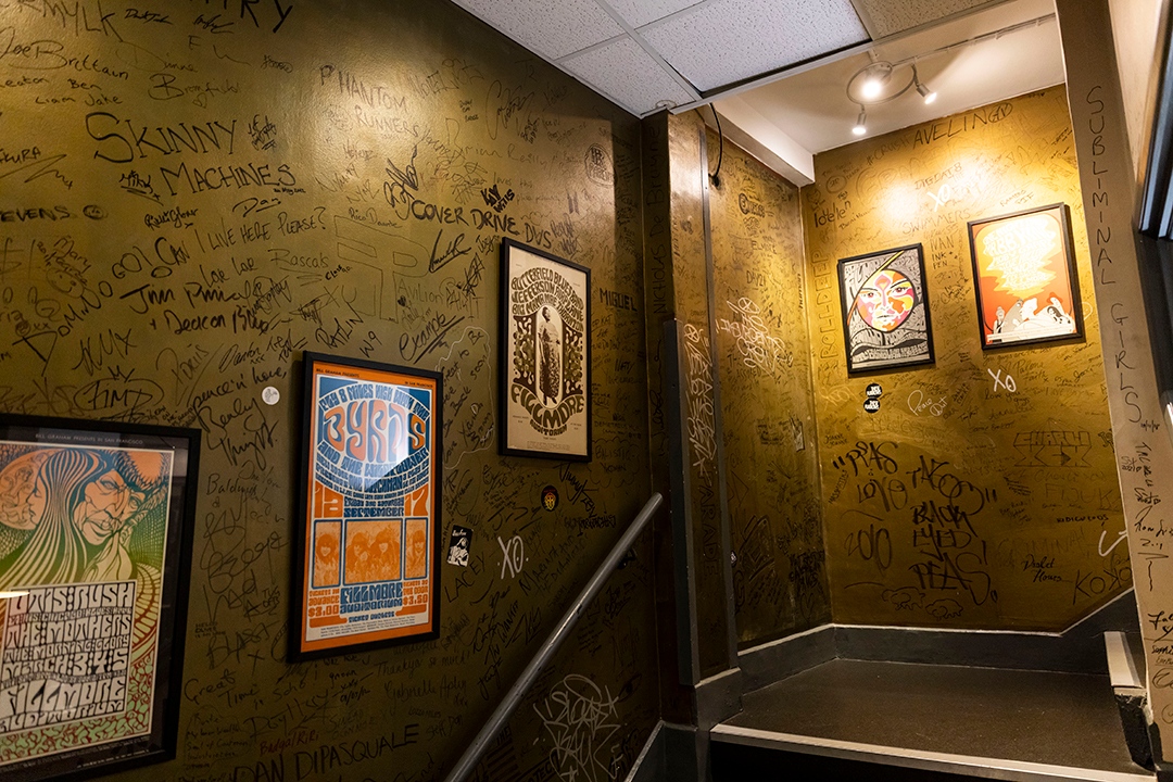 Sometimes it’s honestly a fight to go back up the stairs and out of the studios and not get distracted checking out the names on our walls