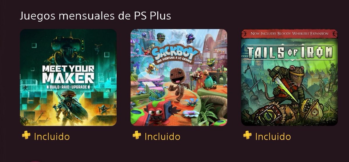 E_Souls27's tweet photo. Buenos días!! Ya podéis añadir a la biblioteca los juegos de #PSPlusEssentials de Abril!
¡#MeetYourMaker se está estrenando hoy y tiene cooperativo!
¿Vais a jugar a alguno? 😏 https://t.co/mkRvkxngRL