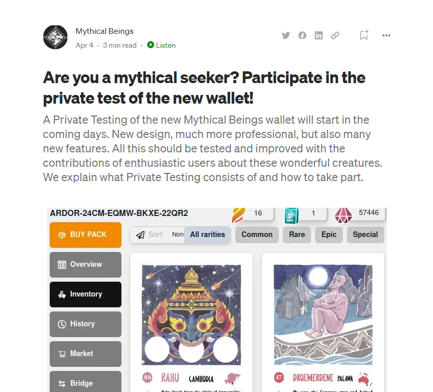 📢 Open call for Private Beta Testers 📢

We are opening a first test and we will select a maximum of 5 testers. To sign up, you can send us a DM here on Twitter or on our <a href="/discord/">Discord</a> channel. 📩💬
If we run out of space, don’t worry, there will be more tests soon!

Go to the link