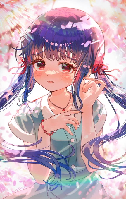 彼女は照れると耳をいじる癖がある 