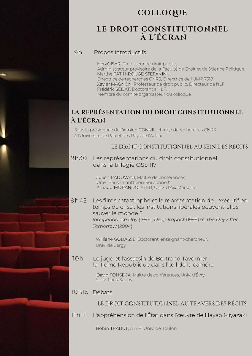 ILF_GERJC's tweet photo. 🎞Le N°5 de la Revue Considérant contient les actes du colloque "Le droit constitutionnel à l'écran" organisé par les doctorants de l'@ILF_GERJC. A lire absolument ! @Dice_UMR7318 #droitconstitutionnel #cinema #revue #droit #fdsp https://t.co/TPmnjKW8LW