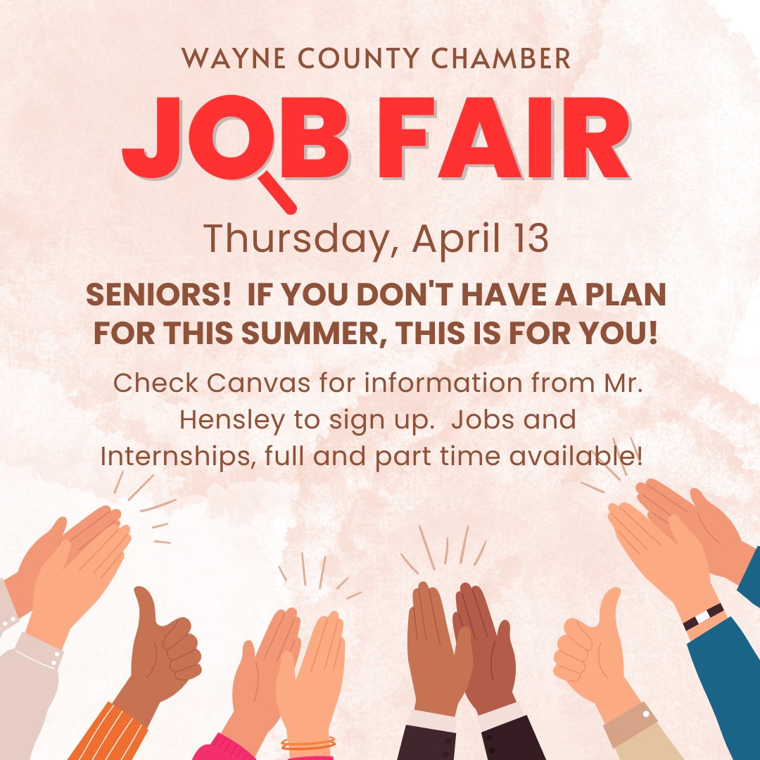 Richmond High School on Twitter "Job Fair for Seniors from WCACC