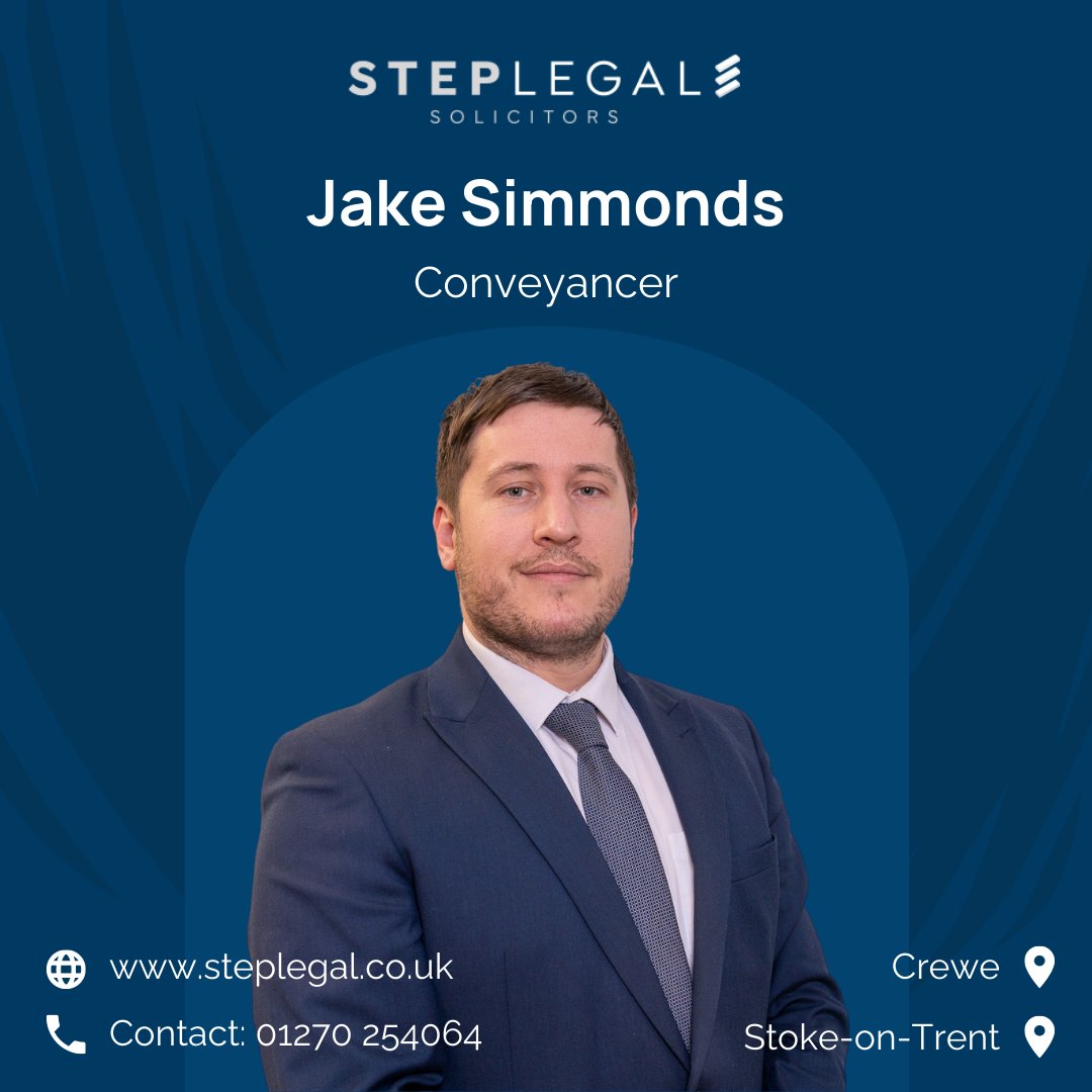 step_legal's tweet photo. Introducing Jake, a highly skilled #residentialconveyancer with nearly 10 years of experience. His extensive knowledge in #newbuilds, #sharedownership, #auctionproperties, and #buytolet investments makes him an invaluable asset to the #StepLegal team. https://t.co/cGnRcAs4pq