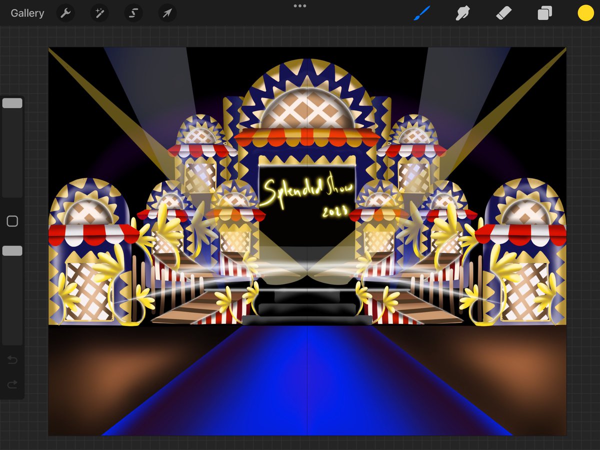 ADE_Rahmat_Indo's tweet photo. Stage sketch design for yearly event at school. Choose your favorite one #ipadclass @AppleEDU https://t.co/7fhnSX1L7O