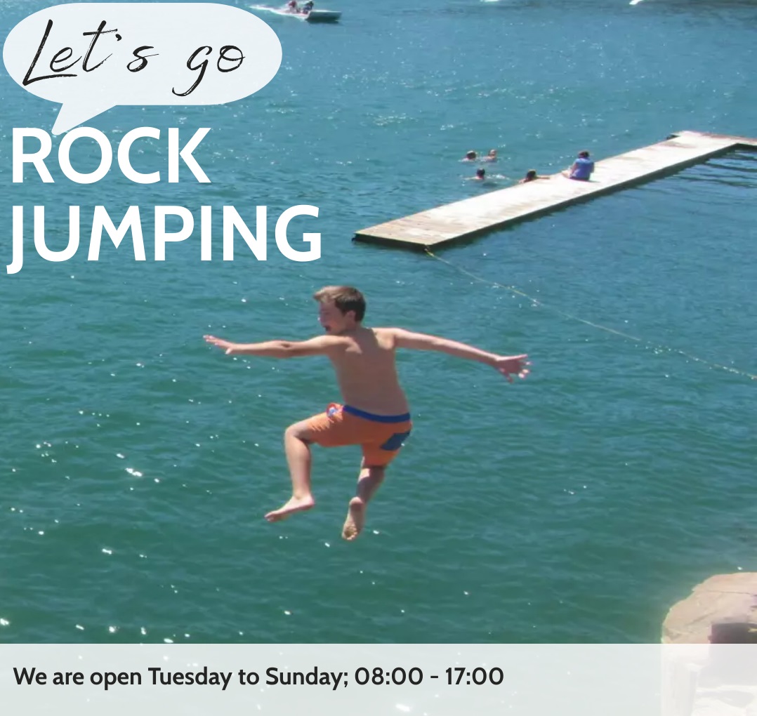 Jumping into the new week... Cool off &amp; enjoy the Lake with your family &amp; friends this Easter week at Blue Rock!
#fyp #easterholidays #summertime #funtimes #adventure #adrenaline  #familyoutings #groupoutings #outdoorexperience #outdooractivities #watersports #rockjumping #picnic