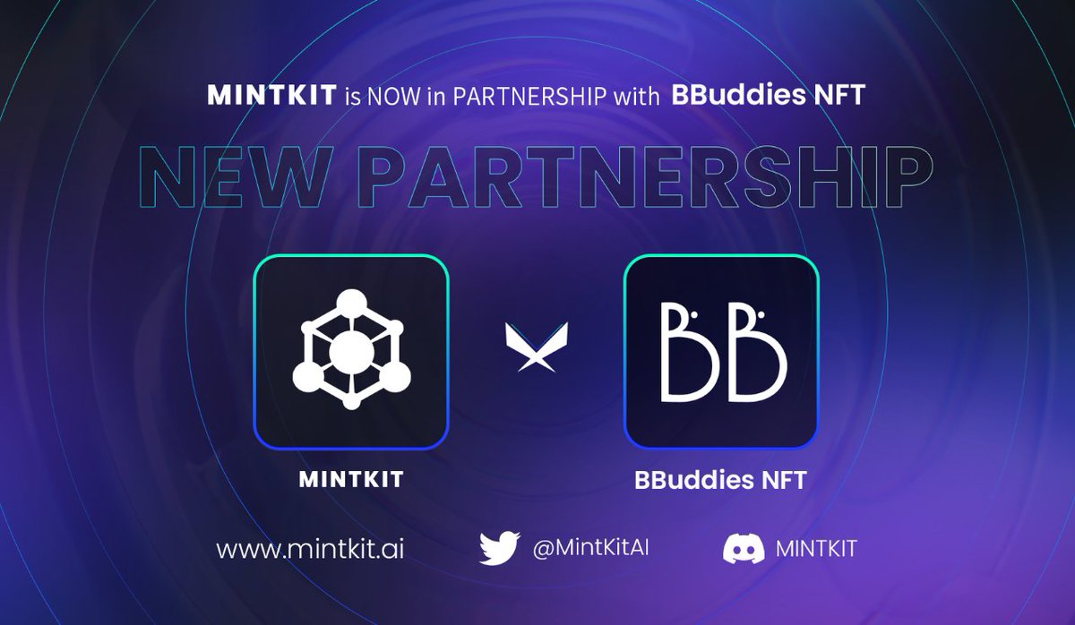 MintKit 🤝 BBuddies 

We're excited to announce an official partnership with <a href="/BBuddiesNFTs_/">BBuddies NFT</a> 🎉

BBuddies - a collection of 2500 animated NFTs that celebrate creativity, love and positivity with a minimalist design approach.

More info about MintKit: medium.com/@mintkitai/wha…