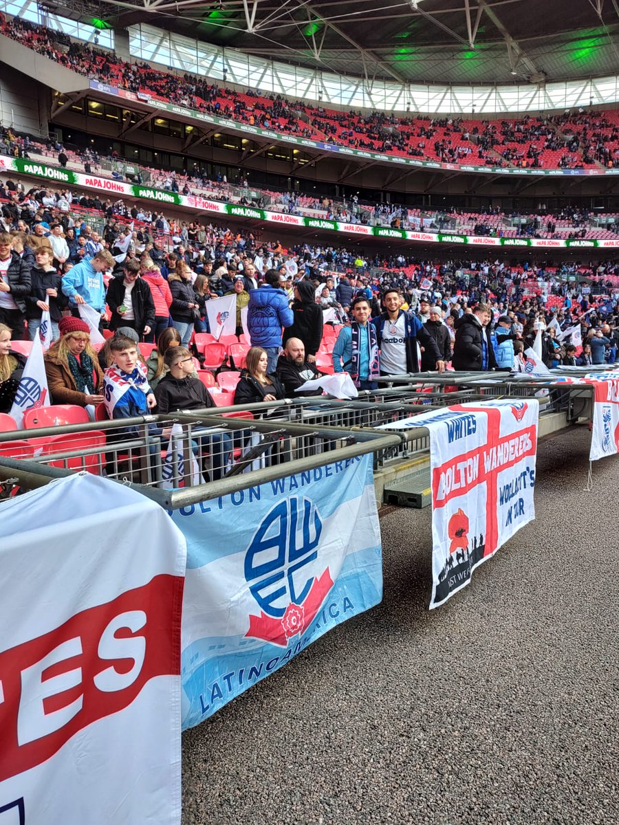The follow question is WHO TOOK OUR FLAG AT WEMBLEY? 🥺 #BWFC